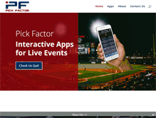 Tablet Screenshot of pickfactor.com
